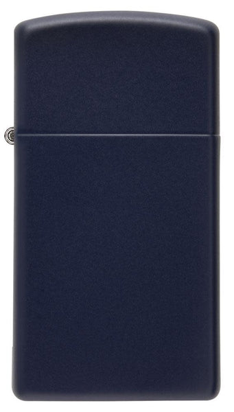 Slim Navy Matte Windproof Lighter Front View