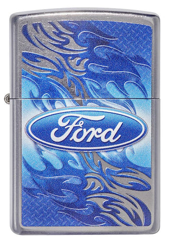 Front of Ford Flame Logo Street Chrome™ Windproof Lighter