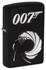 Front shot of James Bond 007™ Texture Print Black Matte Windproof Lighter standing at a 3/4 angle