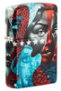 Front shot of Tristan Eaton 540 Color Windproof Lighter standing at a 3/4 angle