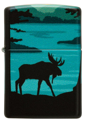 Front of Moose Landscape Design 540 Color Windproof Lighter