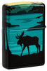 Back shot of Moose Landscape Design 540 Color Windproof Lighter standing at a 3/4 angle