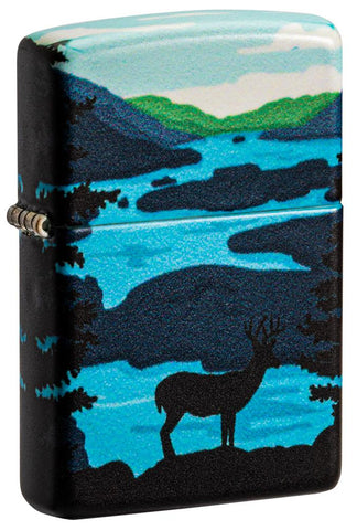 Front shot of Deer Landscape Design 540 Color Windproof Lighter standing at a 3/4 angle