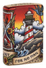 Back shot of Nautical Tattoo Design 540 Color Windproof Lighter standing at a 3/4 angle