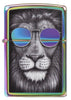 Front view of Spectrum Lion in Sunglasses Windproof Lighter