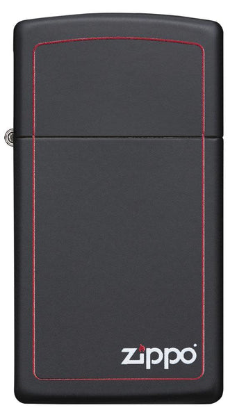 1618ZB, Zippo Slim Black Matte - Front View