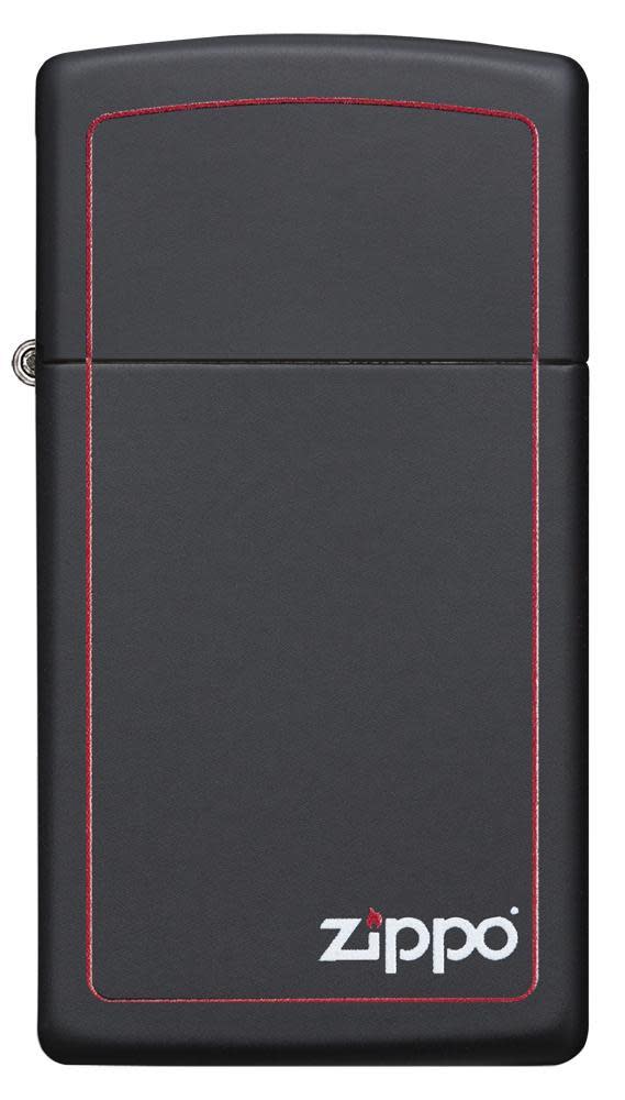 1618ZB, Zippo Slim Black Matte - Front View