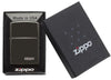 Classic High Polish Black Zippo Logo Windproof Lighter in its packaging