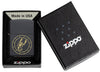  Scorpio Zodiac Sign Design Black Matte Windproof Lighter in packaging