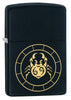 3/4 shot of Cancer Zodiac Sign Design Black Matte Windproof Lighter