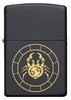 Front of Cancer Zodiac Sign Design Black Matte Windproof Lighter