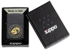Capricorn Zodiac Sign Design Black Matte Windproof Lighter in its packaging