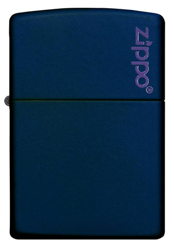 Navy Blue Matte with Zippo Logo Front View
