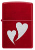 Front view of Zippo Double Hearts Windproof Lighter.