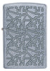 Front view of Geometric Pattern Design Windproof Pocket Lighter.