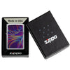 Abstract Design Windproof Lighter in its packaging.