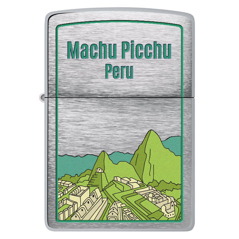 Front shot of Machu Picchu Design Windproof Lighter.