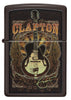 Front shot of Eric Clapton Guitar Design Brown Windproof Lighter.