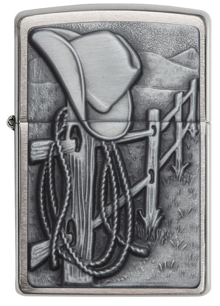 Front shot of Resting Cowboy Windproof Lighter