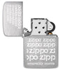 Zippo Repeat 1941 Replica Brushed Chrome Design with its lid open and unlit.