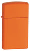 Slim® Orange Matte Windproof Lighter 3/4 View