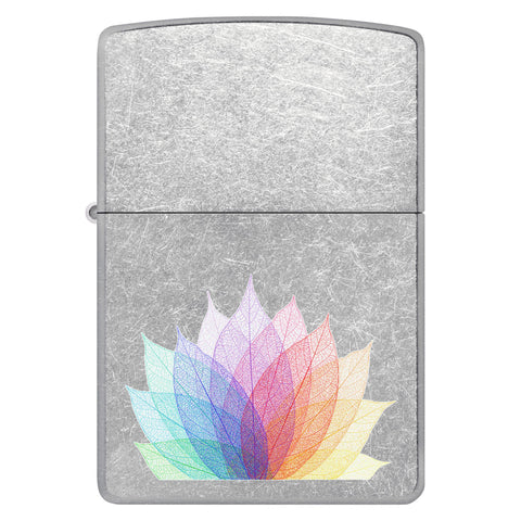 Front shot of Abstract Leaf Design Windproof Lighter.
