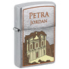 Front shot of Petra Design Windproof Lighter standing at a 3/4 angle.