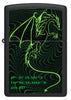 Front view of Zippo Cyberpunk Dragon Design Windproof Lighter.