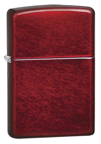 Front shot of Classic Candy Apple Red™ Windproof Lighter standing at a 3/4 angle