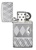 Front view of the Diamond Pattern Design Lighter open and unlit