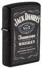 Front shot of Jack Daniel's® Texture Print Black Matte Windproof Lighter standing at a 3/4 angle