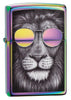 Front shot of Spectrum Lion in Sunglasses Windproof Lighter standing at a 3/4 angle