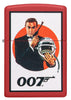 Front view of James Bond 007™ Vintage Design Red Matte Windproof Lighter.
