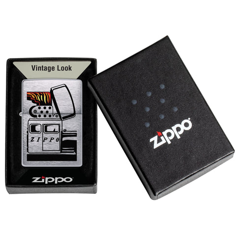 Zippo Car Design Windproof Lighter in its packaging.