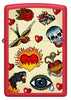 Front view of Zippo Tattoo Design Windproof Lighter.