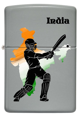 Front view of Cricket Player Design Windproof Pocket Light