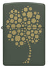 Front view of Zippo Four Leaf Clover Design Windproof Lighter.