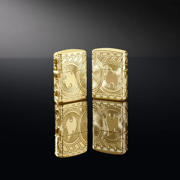 Lifestyle image of Currency Design Armor® High Polish Gold Windproof Lighter