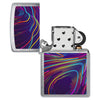 Abstract Design Windproof Lighter with its lid open and unlit.