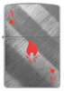 Front shot of Flame Ace Design Diagonal Weave Windproof Lighter.