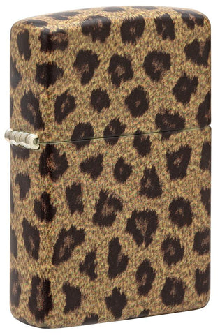 Front shot of Leopard Print 540 Color Windproof Lighter standing at a 3/4 angle