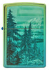 Front of Mountain Design High Polish Teal Windproof Lighter