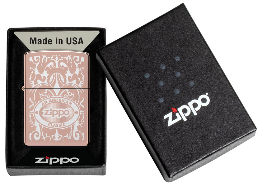 Zippo American Classic Windproof Lighter in its packaging.