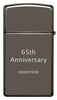 Back view of Slim® Black Ice® 65th Anniversary Collectible Windproof Lighter.