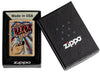 Zippo Click Brushed Brass Windproof Lighter in its packaging