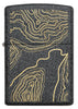 Front view of Topo Map Design Iron Stone Windproof Lighter