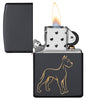 Great Dane lighter open and lit