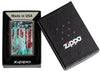 Statue Of Liberty Design Black Ice® Windproof Lighter in its packaging.