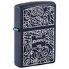 Front shot of Paisley Design Windproof Lighter standing at a 3/4 angle.