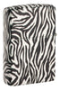 Backshot of Zebra Print Design 540 Color Windproof Lighter standing at a 3/4 angle.